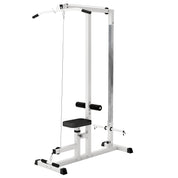 GORILLA SPORTS® Latzugstation - Verstellbar, inkl. Trizepsstange und Latzugstange, bis 280kg Belastbar, 30mm - Latzugturm, Kabelzugstation, Fitnessstation, Latzugmaschine, Latzug-Station