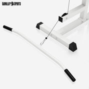 GORILLA SPORTS® Latzugstation - Verstellbar, inkl. Trizepsstange und Latzugstange, bis 280kg Belastbar, 30mm - Latzugturm, Kabelzugstation, Fitnessstation, Latzugmaschine, Latzug-Station