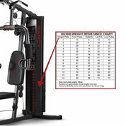 Marcy Eclipse HG3000 Kompakte Kraftstation, Multifunktionale Fitnessstation, Multistation mit Butterfly, Bizepscurl, Latzug, Beinstrecker, 68kg Gewichtsblock