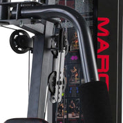 Marcy Eclipse HG3000 Kompakte Kraftstation, Multifunktionale Fitnessstation, Multistation mit Butterfly, Bizepscurl, Latzug, Beinstrecker, 68kg Gewichtsblock