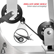 Kraftstation HGX150/HGX200, bis zu 80kg, Deutsche Qualitätsmarke, Bodybuilding Sportstech Multifunktions-Homegym mit Stepper und Powertower oder Beinpresse, Fitnessstation für Zuhause