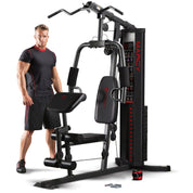 Marcy Eclipse HG3000 Kompakte Kraftstation, Multifunktionale Fitnessstation, Multistation mit Butterfly, Bizepscurl, Latzug, Beinstrecker, 68kg Gewichtsblock