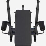 GORILLA SPORTS® Kraftstation - Hantelbank mit verstellbare Hantelablage, Latzugturm, Butterfly, Beincurler, Schwarz oder Weiss - Trainingsbank, Fitnessstation, Trainingsstation (Schwarz)