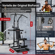 HAMMER Finnlo Kraftstation Bio Force, TNT-Widerstandstechnologie, 110 kg Zuggewicht, über 100 Übungen - Fitnessgeräte für Zuhause Home Gym Sport Gerät