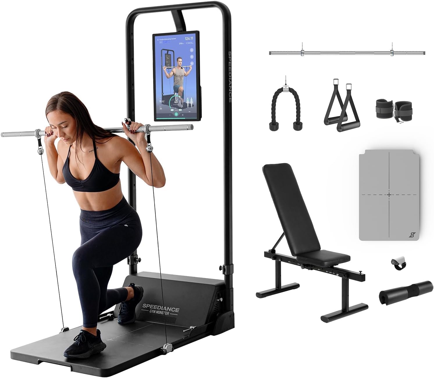 Speediance Intelligente Fitnessgeräte Alles in Einem Intelligente Fitness Training Ausrüstung, Ganzkörper-Ausdauertraining Maschine, Krafttraining Maschine (Works-Plus 1.0)