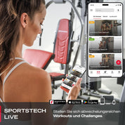 Sportstech Einzigartige Premium Kraftstation HGX100/HGX200/HGX300 für unzählige Trainingsvarianten, Multifunktions-Homegym mit Stepper oder Beinpresse, Fitnessstation aus Eva Material für Zuhause