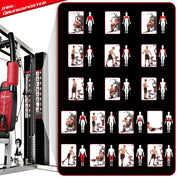 Kraftstation HGX100/HGX150/HGX200/HGX300, bis zu 80kg, Deutsche Qualitätsmarke, Bodybuilding Sportstech Multifunktions-Homegym mit Stepper und Powertower oder Beinpresse, Fitnessstation für Zuhause