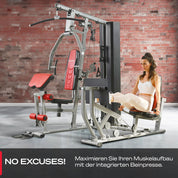Sportstech Einzigartige Premium Kraftstation HGX100/HGX200/HGX300 für unzählige Trainingsvarianten, Multifunktions-Homegym mit Stepper oder Beinpresse, Fitnessstation aus Eva Material für Zuhause